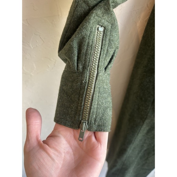 Vintage Lodenfrey Green Wool Coat Dress Heritage Loden Dark Academia 42 EU - Picture 7 of 14